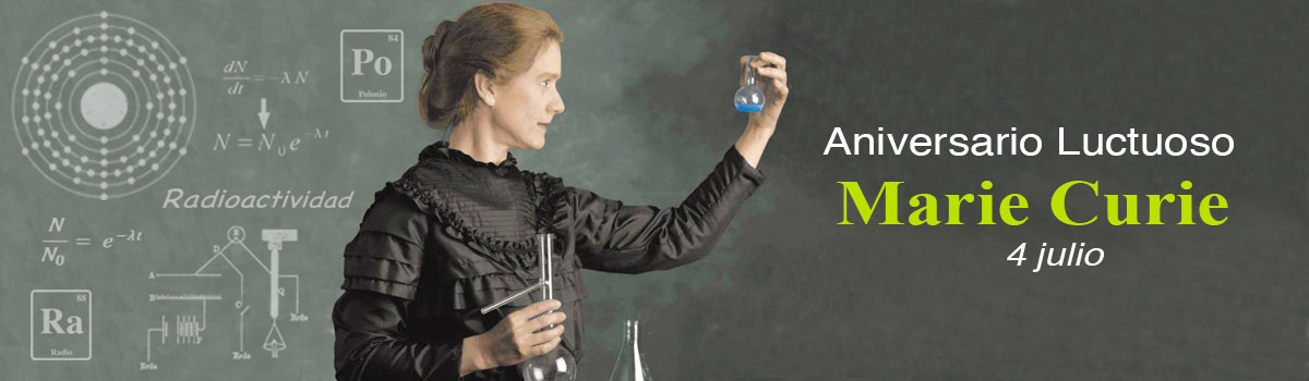 Aniversario luctuoso de Marie Curie